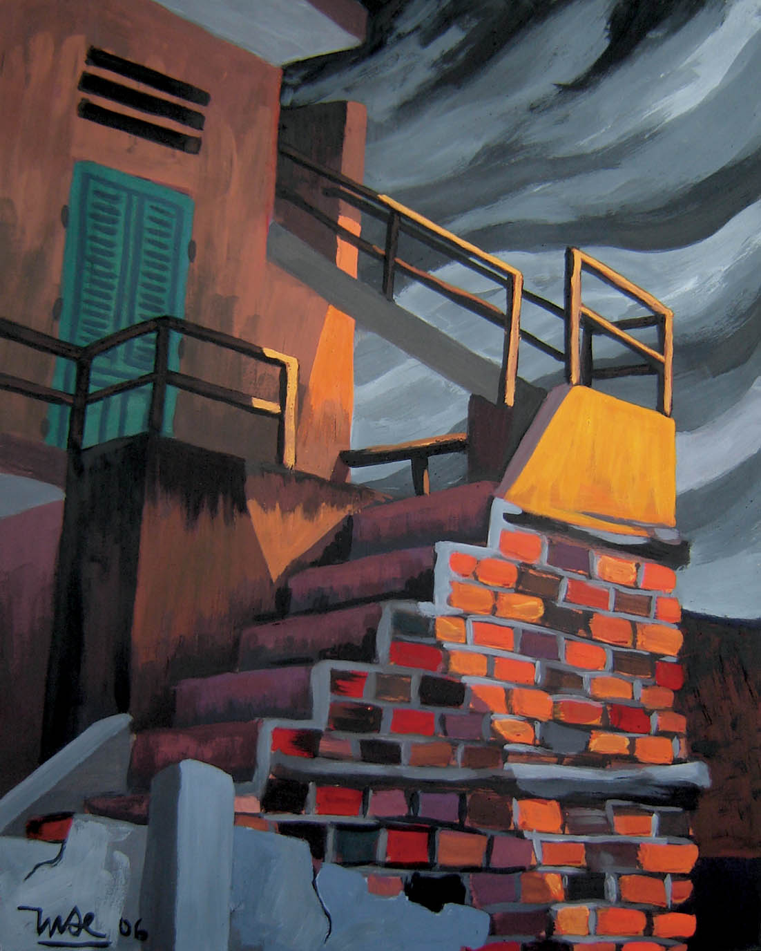 Lối lên sân thượng